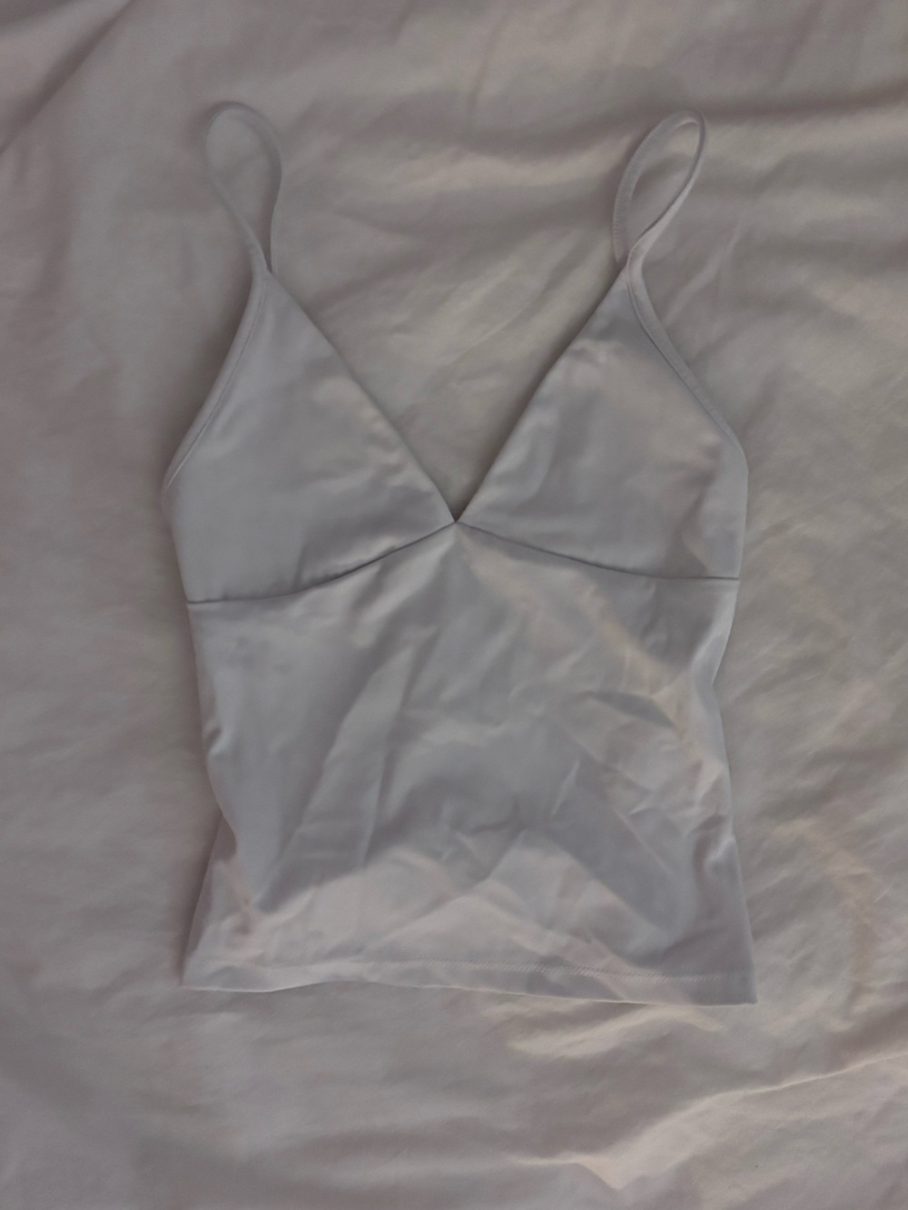 Garage White Sleek Scoop Wireless Bralette Cami